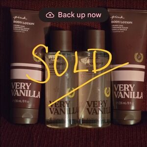 SOLD-Pink Very Vanilla Body Lotion and Mist Set